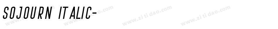 Sojourn Italic字体转换
